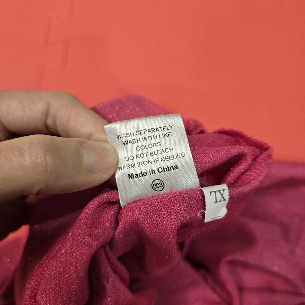 Sparkling Magenta Wide Leg Palazzo Pants Size XL Pink Glitter Metallic Party... - Picture 11 of 12